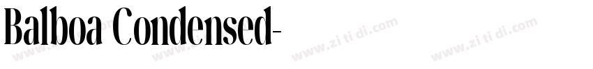 Balboa Condensed字体转换